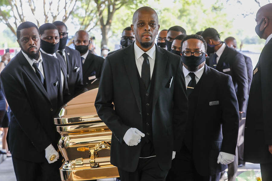 George Floyd's funeral: Thousands of mourners pay last respects in Houston