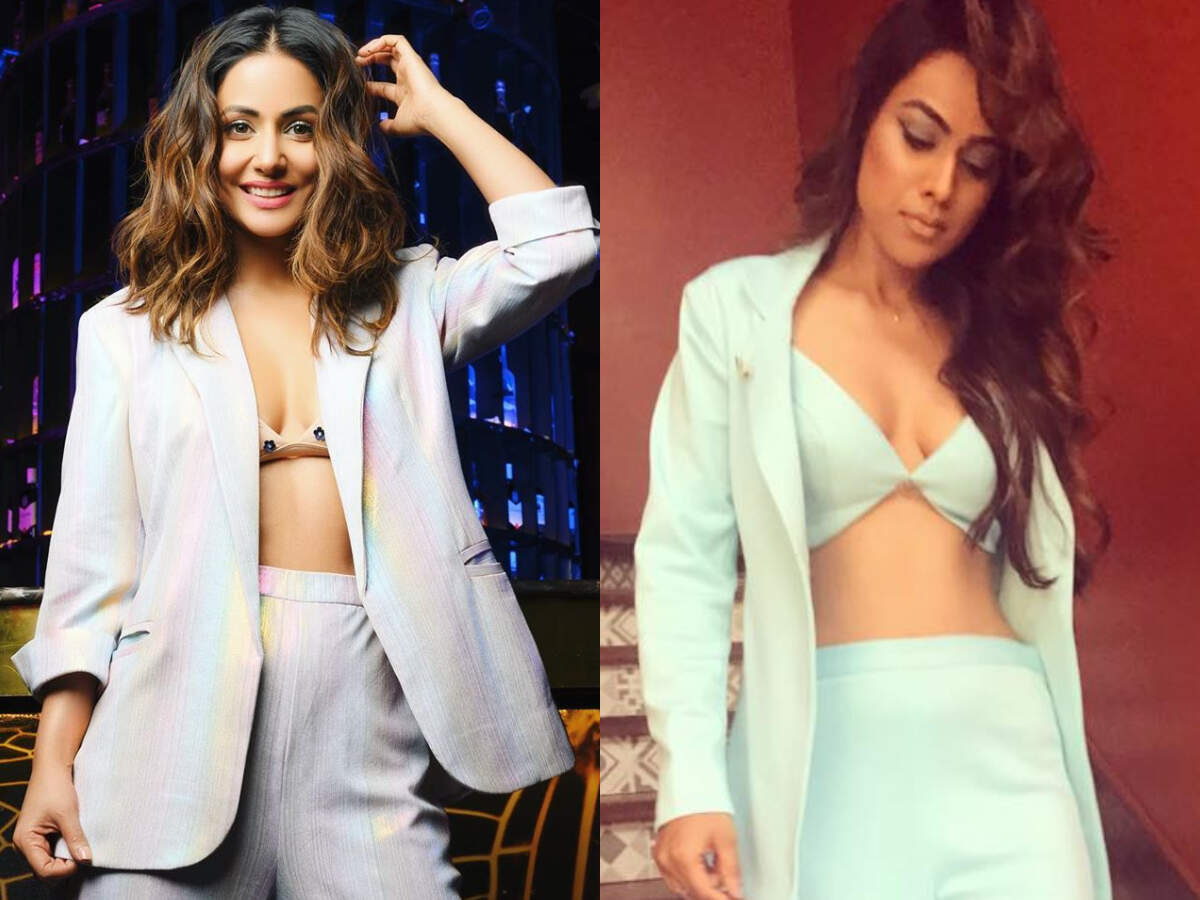 7 Indian TV actress in saree with skimpy blouse or bralette - Nia