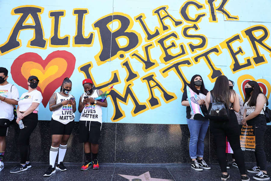 Thousands join protest rally against racism in Los Angeles