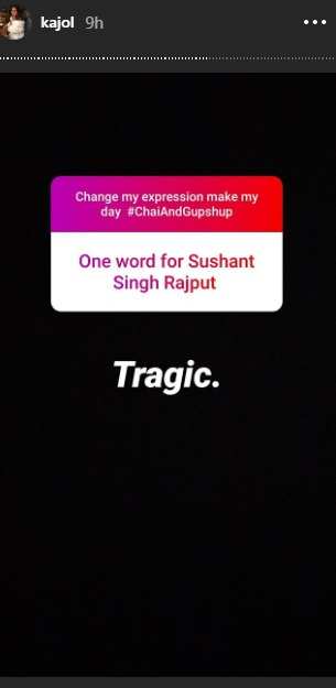 Kajol on Sushant Singh Rajput Death News