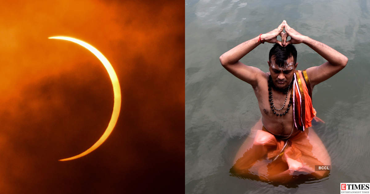 Solar eclipse: Devotees take holy dip in rivers