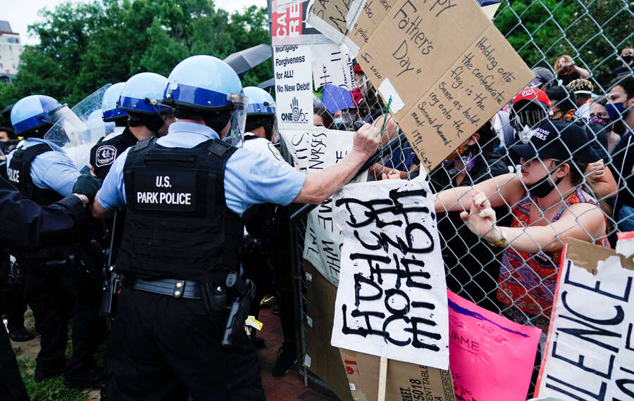 Protesters try to topple Andrew Jackson statue near White House
