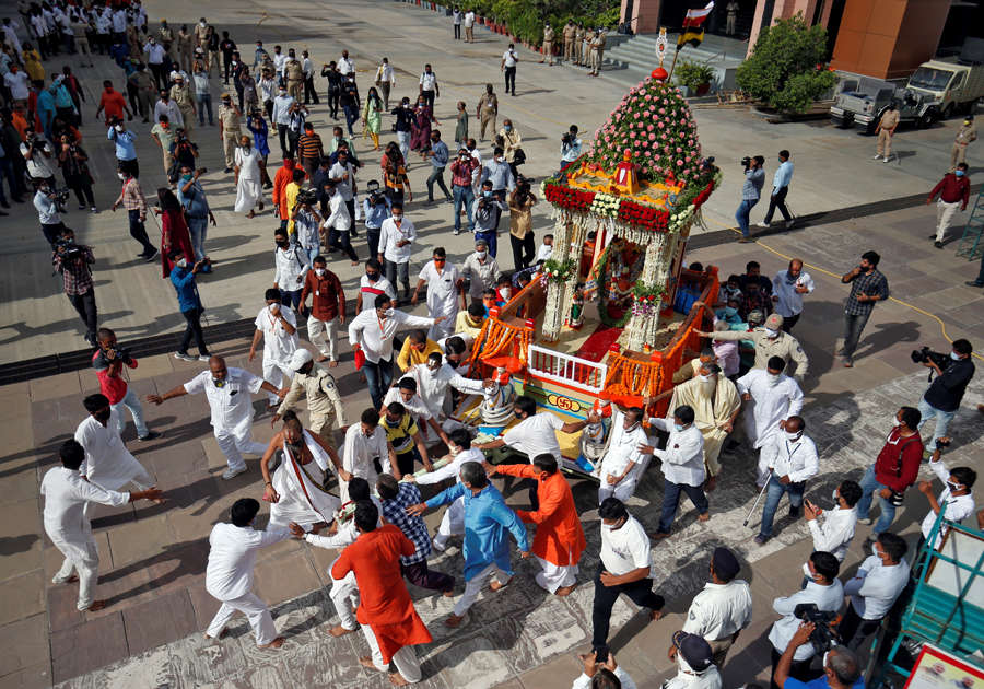 Lord Jagannath Rath Yatra taken out without sea of devotees