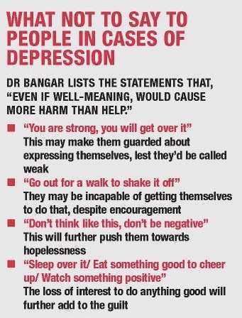 What to say to depressed person