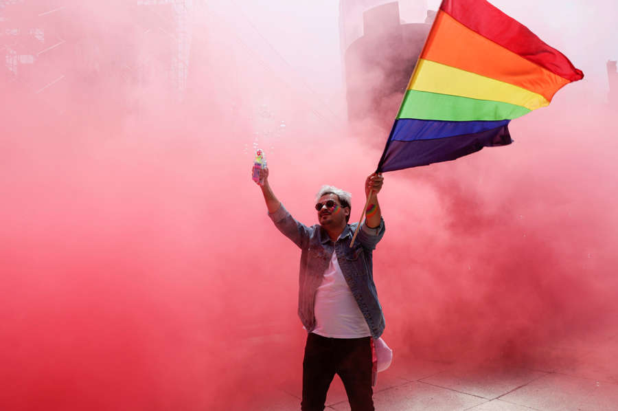 A Participant Flutters A Rainbow Flag At The Angel Of Independence   76705432.cms