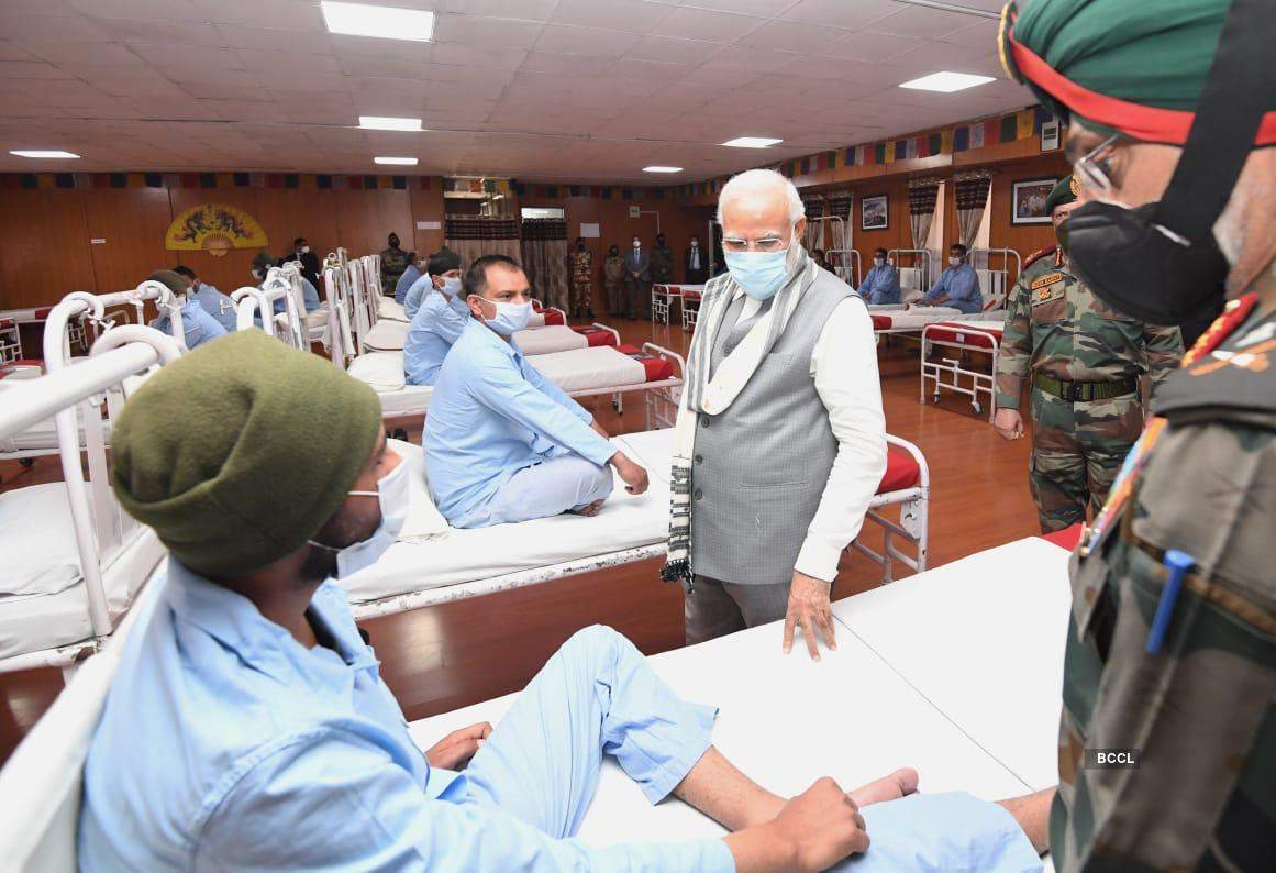 PM Modi meets soldiers injured in Galwan Valley clash