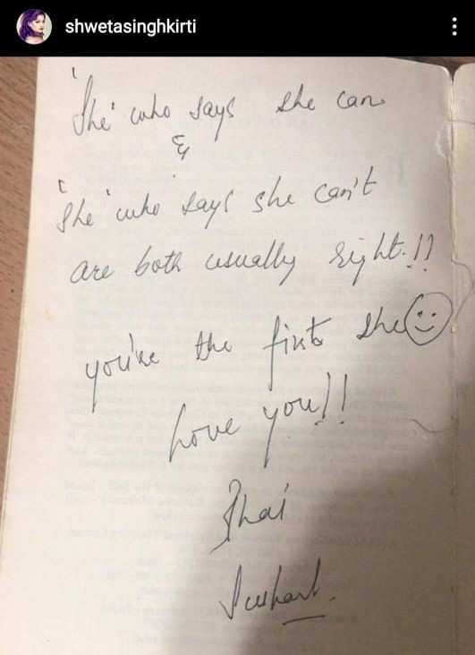 Sushant Singh Rajput’s sister, Shweta shares a handwritten note of the actor 4