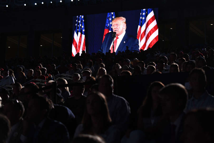 Donald Trump celebrates Independence Day amid protests