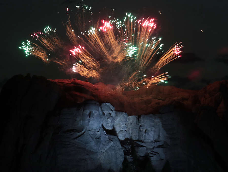 Donald Trump celebrates Independence Day amid protests