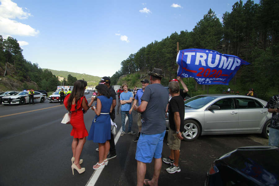 Donald Trump celebrates Independence Day amid protests