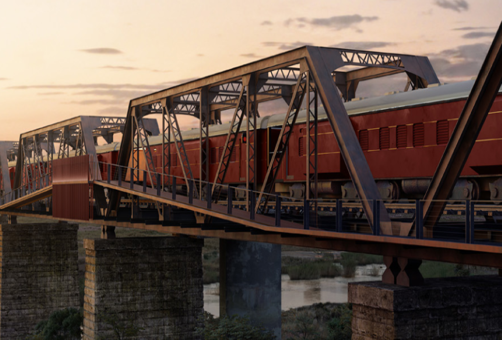 South Africa: This historic train has now been converted into a luxury hotel on a bridge
