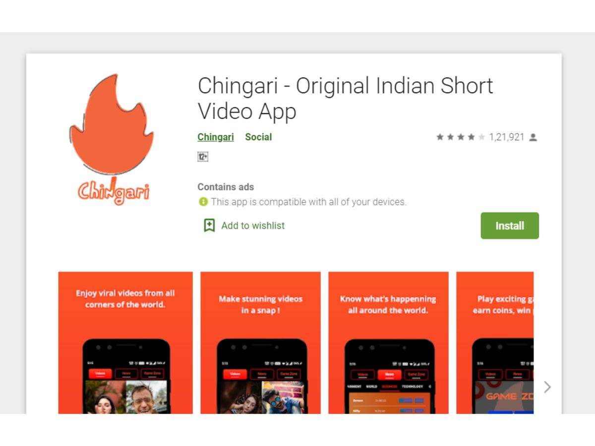 ​Chingari: Free, available Android and iOS