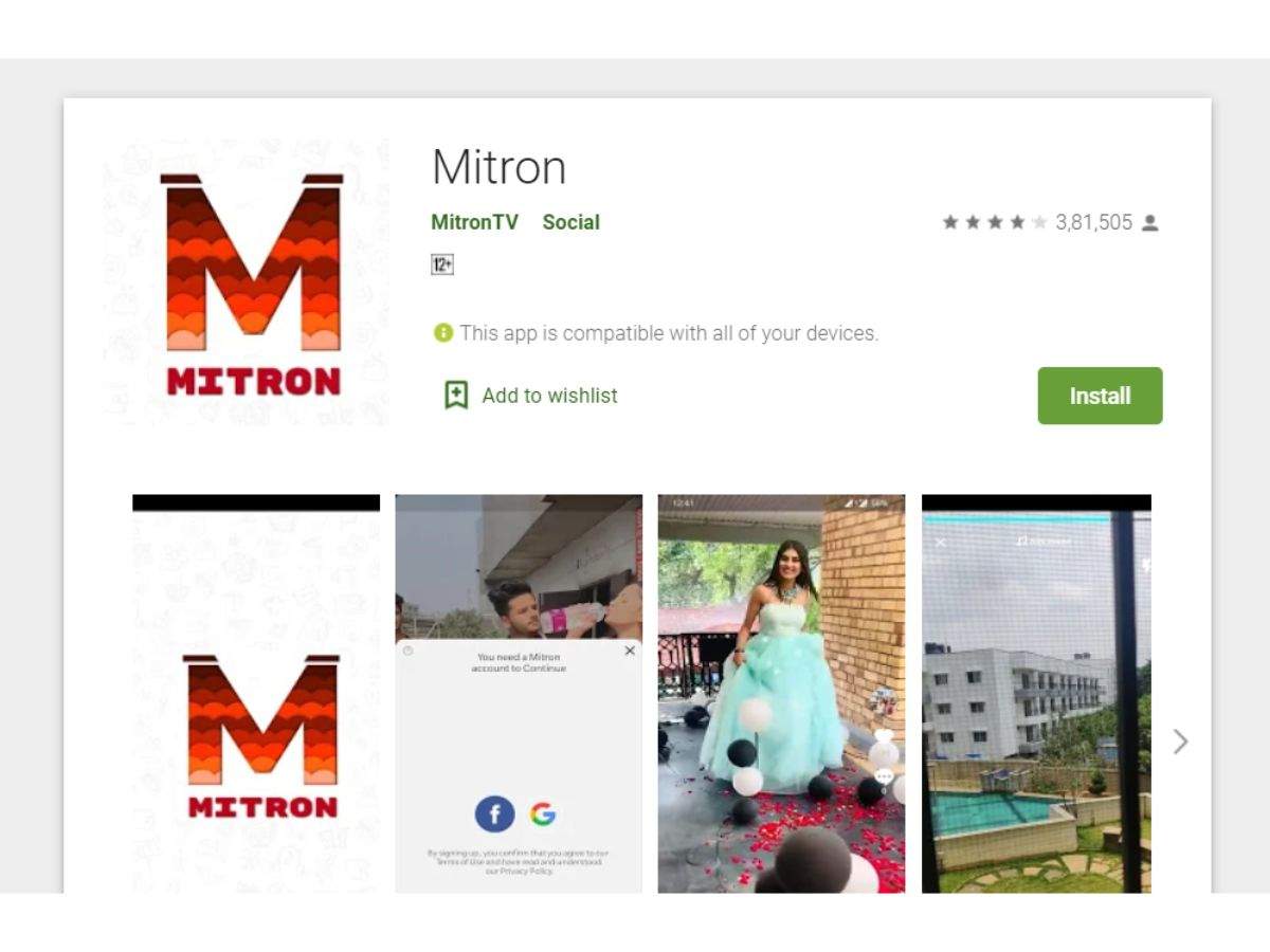 ​Mitron: Free, available on Android Mobile