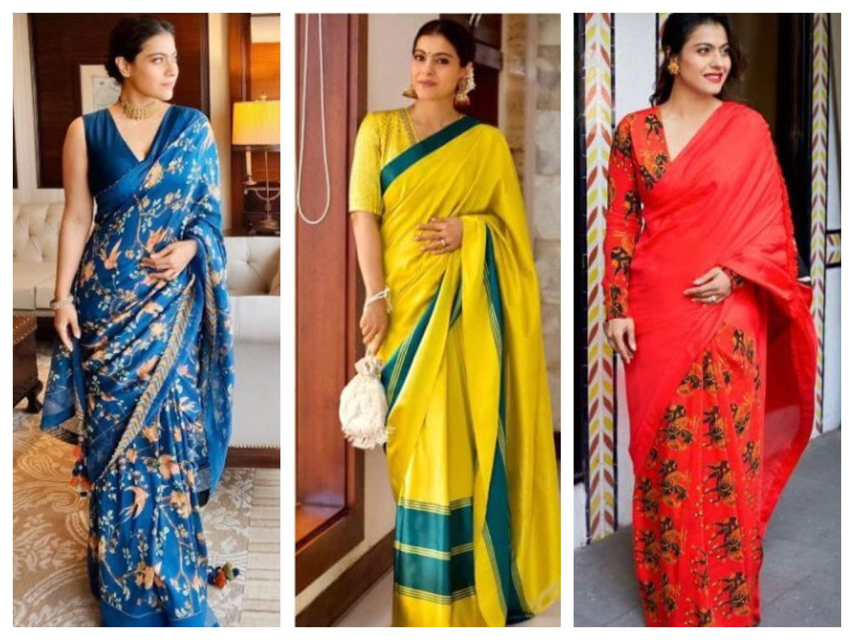 Five times Kajol impressed us with her stunning and stylish saree looks | The Times of India