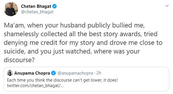 chetan bhagat post