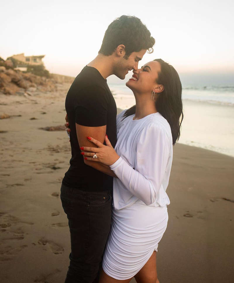 Demi Lovato announces engagement with beau Max Ehrich with these dreamy pictures