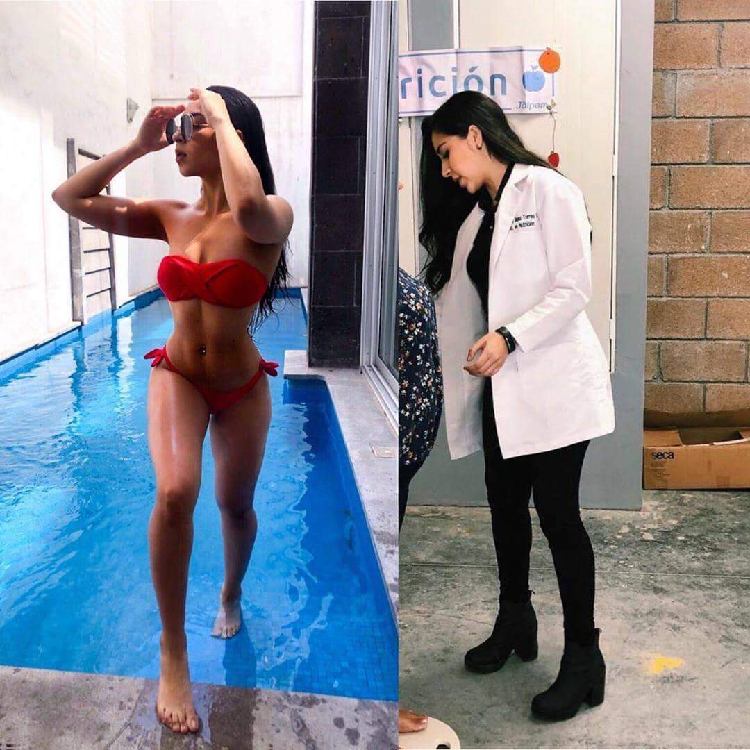 Female doctors share photos wearing bikinis