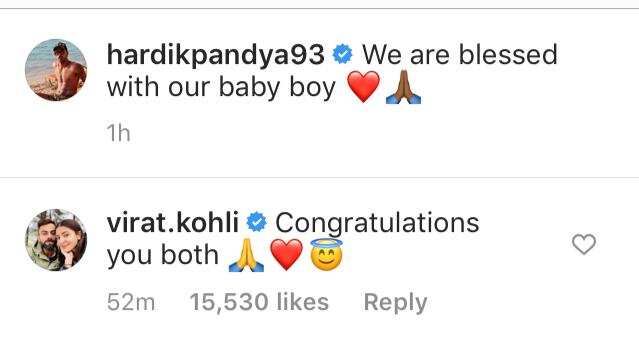 Hardik Pandya and Natasa Stankovic welcome baby boy