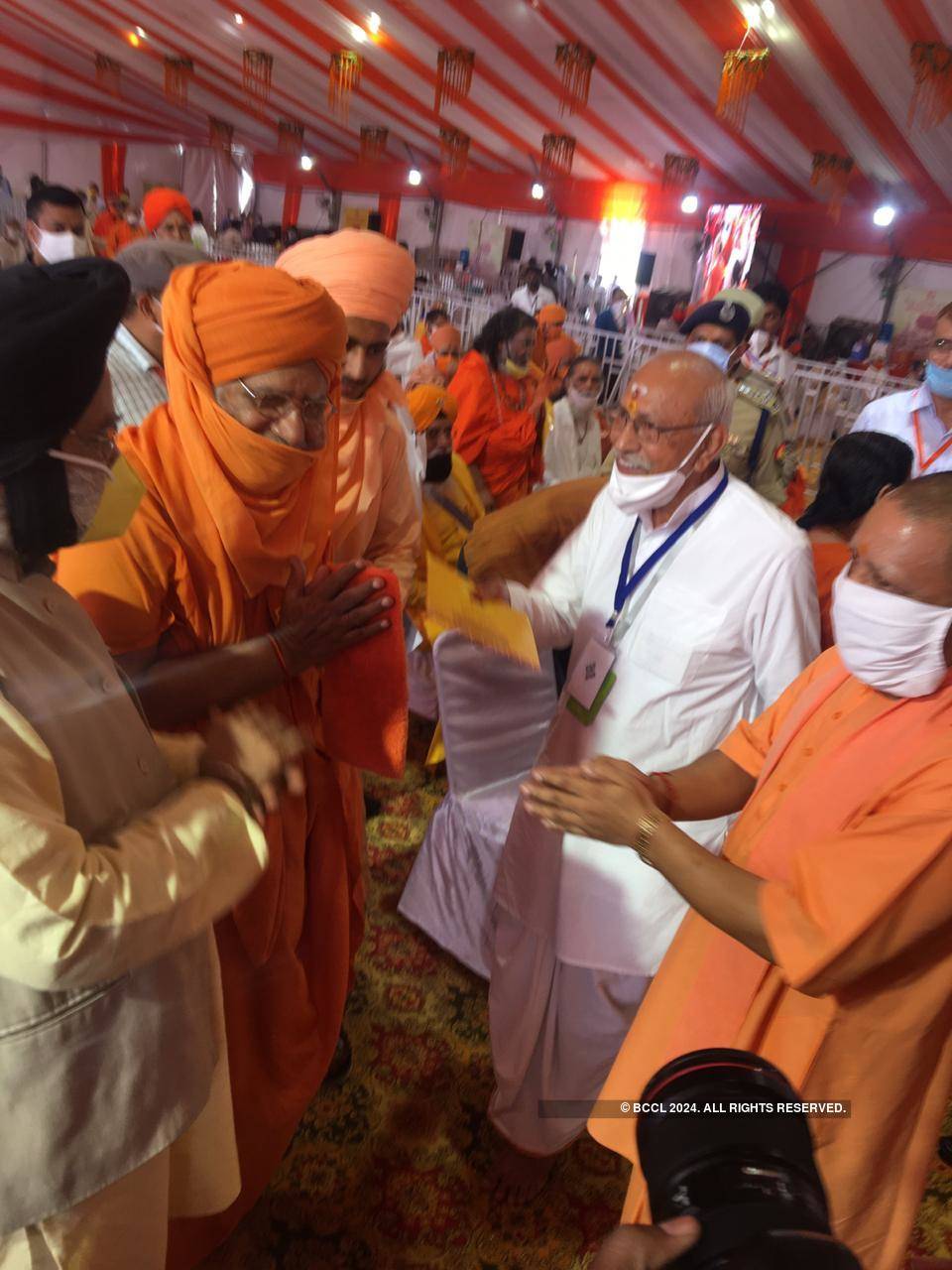 Guests Take Their Seats At The Venue Of Bhoomi Pujan Of Ram Mandir In ...