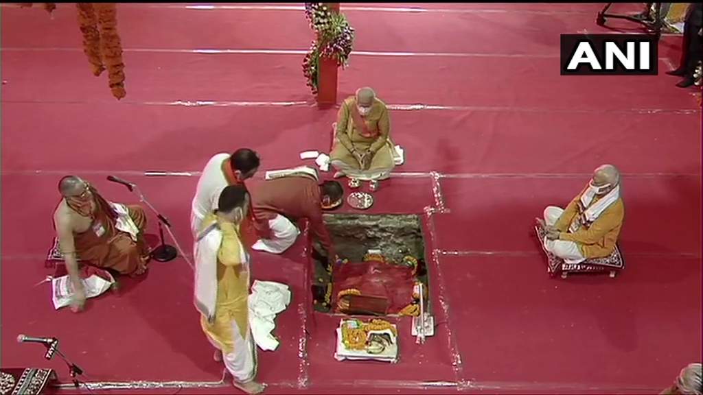 PM Modi performs bhoomi pujan of Ram Mandir in Ayodhya