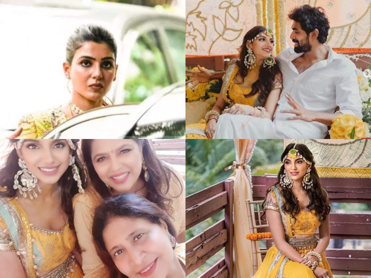 PICS: Samantha Akkineni Looks Drop Dead Gorgeous In Fusion Ensemble At Rana  Daggubati-Meehika Bajaj's Haldi Ceremony