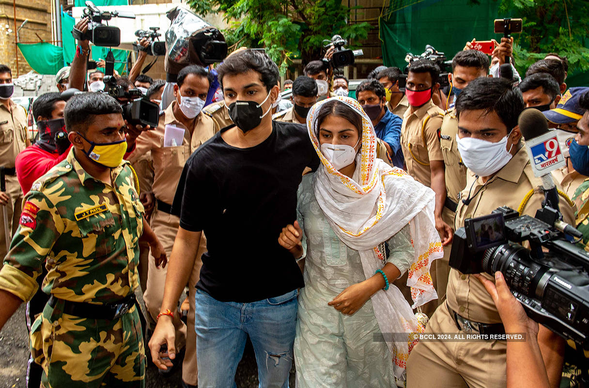 Sushant Singh Rajput case: Rhea Chakraborty arrives at ED office with brother for questioning