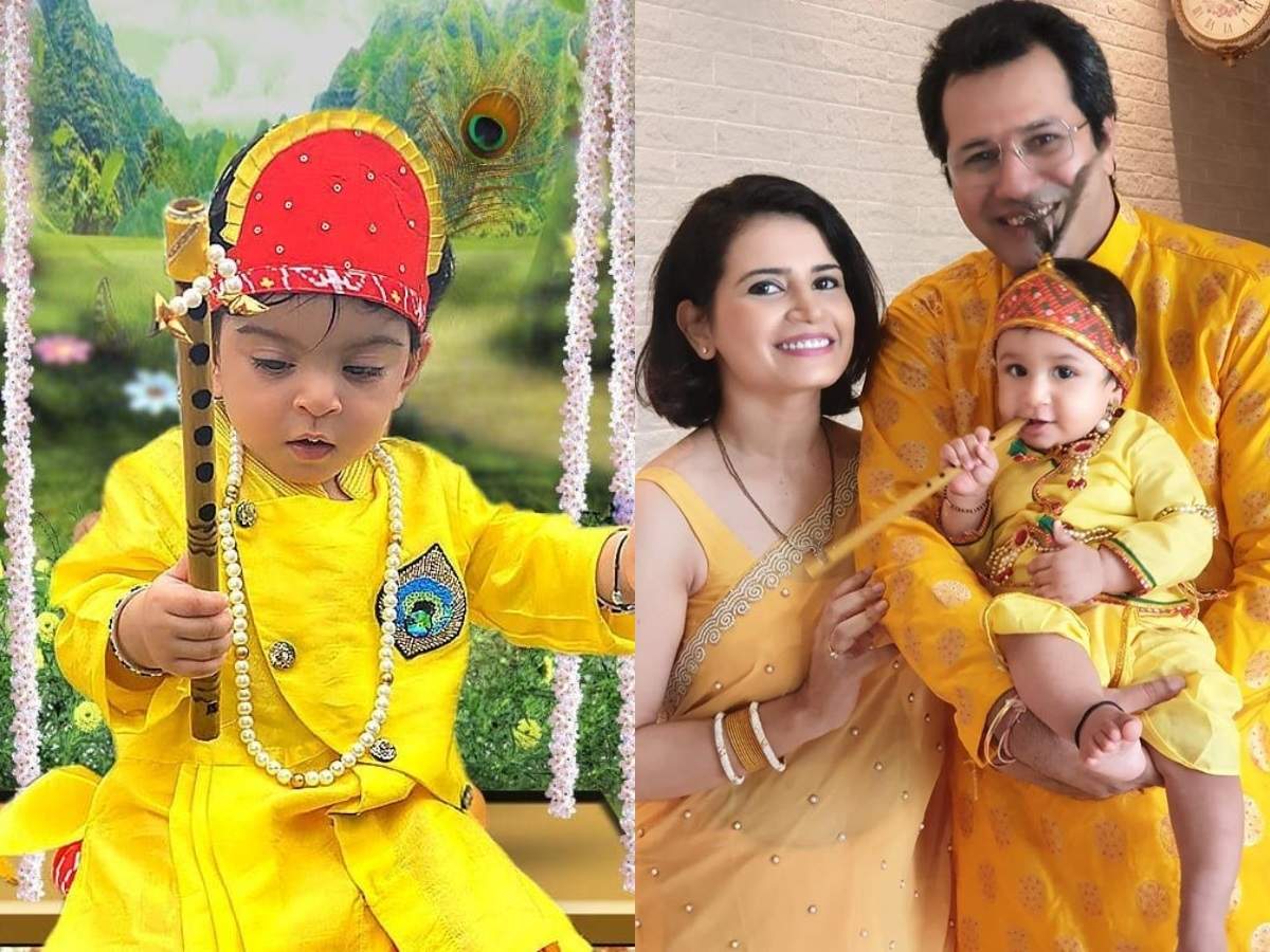 TV celebs dress up their adorable babies as Krishna and Radha on ...
