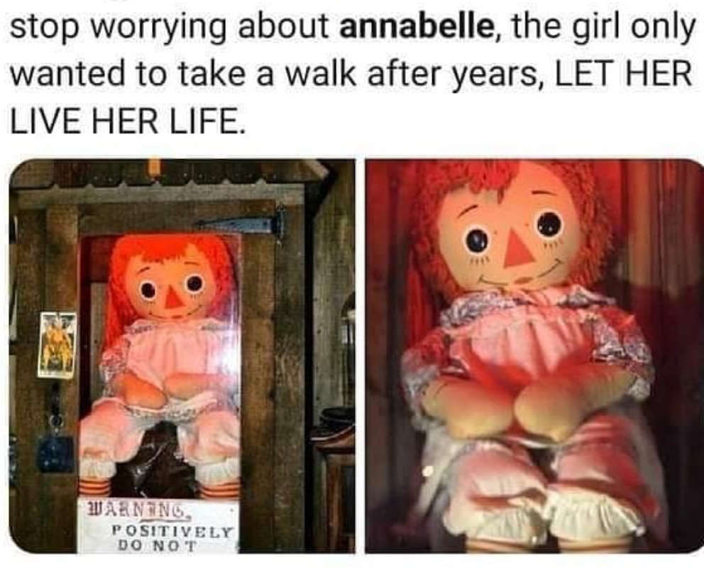 Rumours of 'Haunted' Annabelle Doll escaping from Warren Museum go viral,  memes flood internet | Photogallery - ETimes