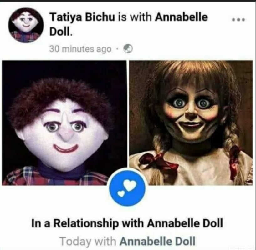cartoon annabelle doll