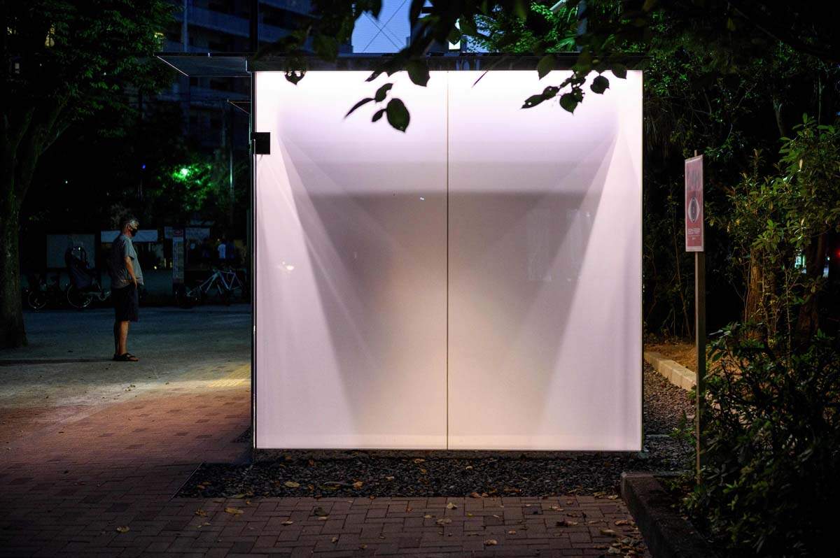 Transparent public toilets Tokyo