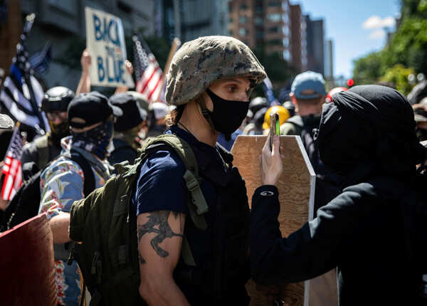 Portland: Violent clashes erupt between protesters and far-right demonstrators