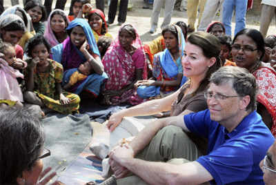 Bill and Melinda Gates in Bihar