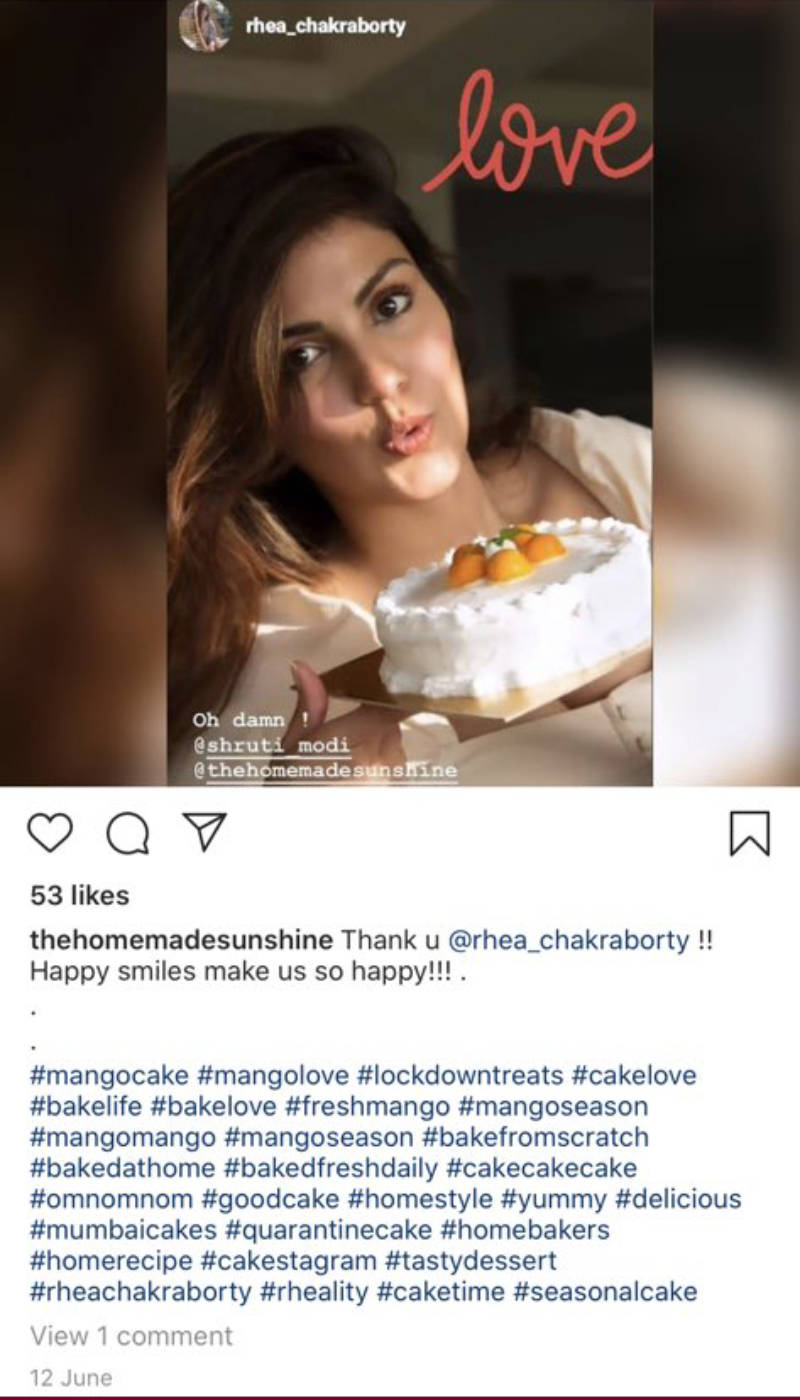 SSR case: Rhea Chakraborty returned to Sushant's home on June 12; fans wonder after viral post
