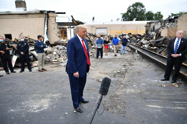 Donald Trump visits violence-hit Kenosha