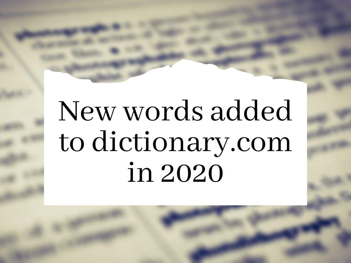 New words added to in 2020 The Times of India