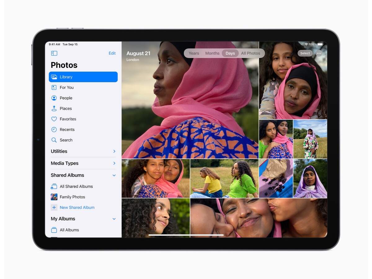 iPad Air now features a USB-C port for up to 5Gbps data transfer, which is 10 times faster,2 for connecting to cameras, hard drives, and external monitors up to 4K.