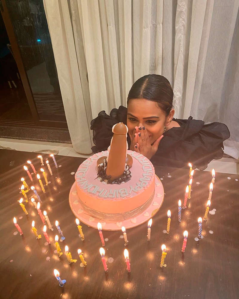 Nia Sharma gets trolled for her naughty birthday cake on social media