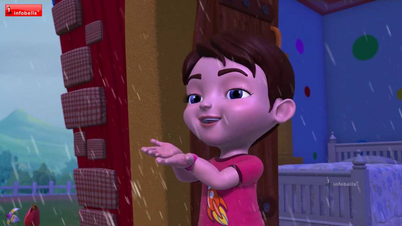 English Nursery Rhymes Kids Video Song in English 'Pitter Patter