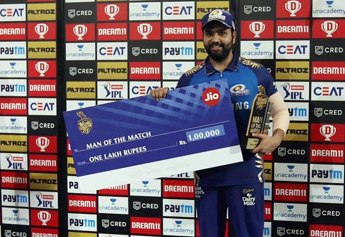 Rohit Sharma completes 200 sixes in IPL; MI beat KKR by 49 runs