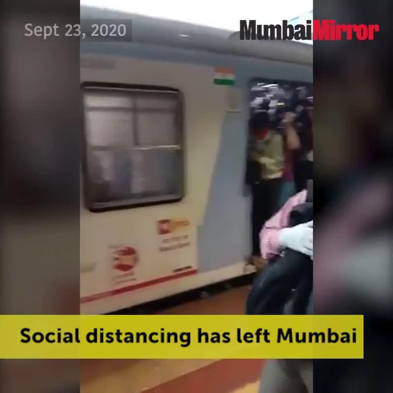 This video of a crowded local train at Borivali train station is shocking