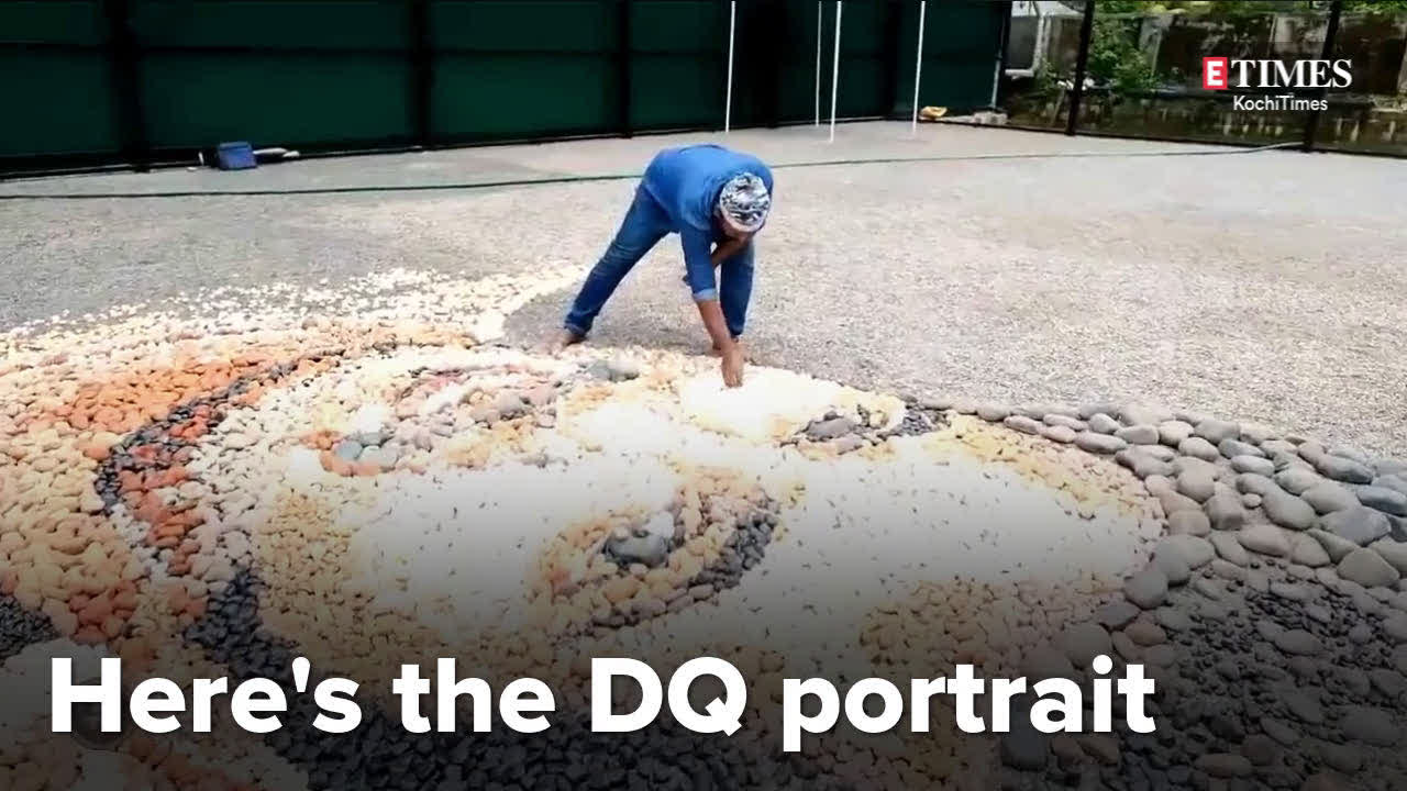 A dulquer salmaan portrait with stones