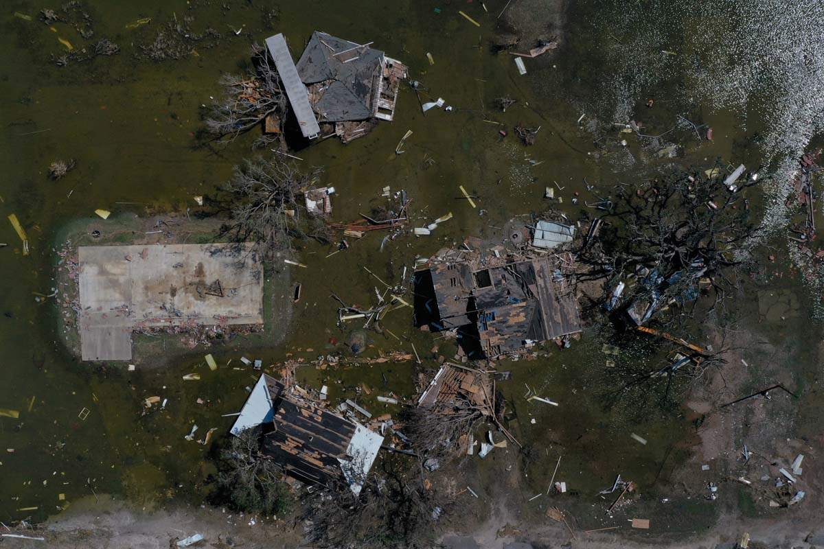 Pictures of floods and destruction in Louisiana caused by Hurricane Delta