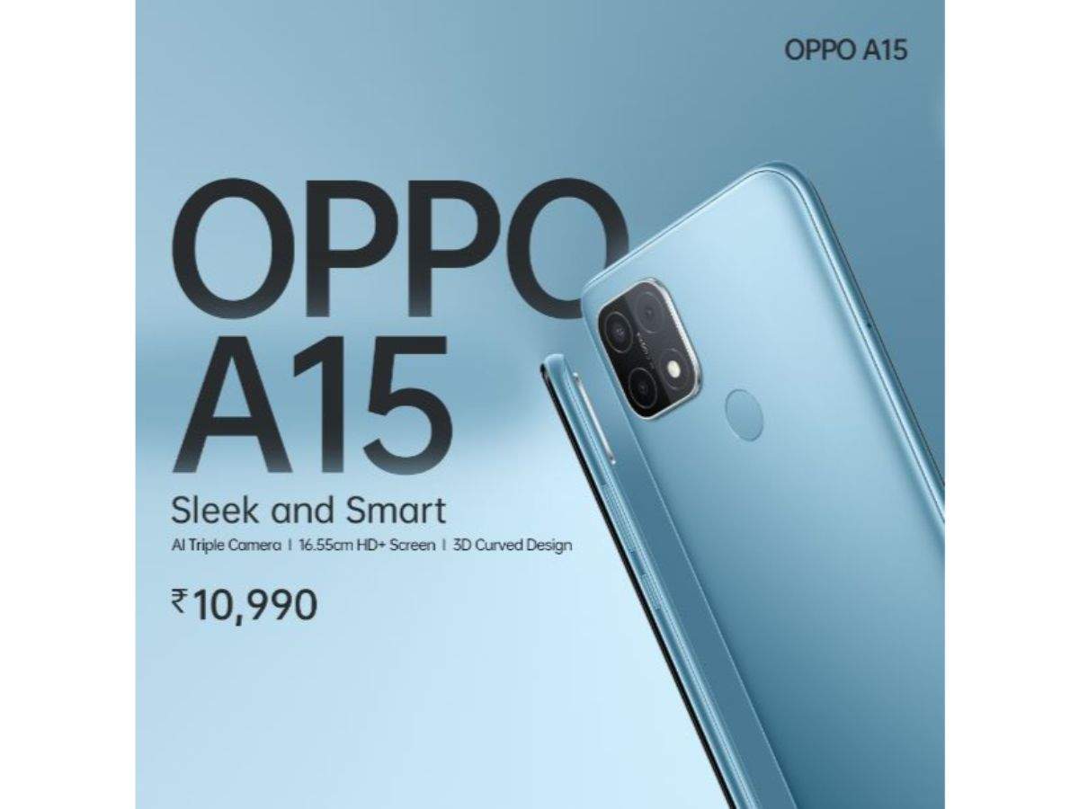 oppo a15: Oppo A15 with 6.52-inch screen and triple rear camera launched at Rs 10,990 - Mobiles News | Gadgets Now