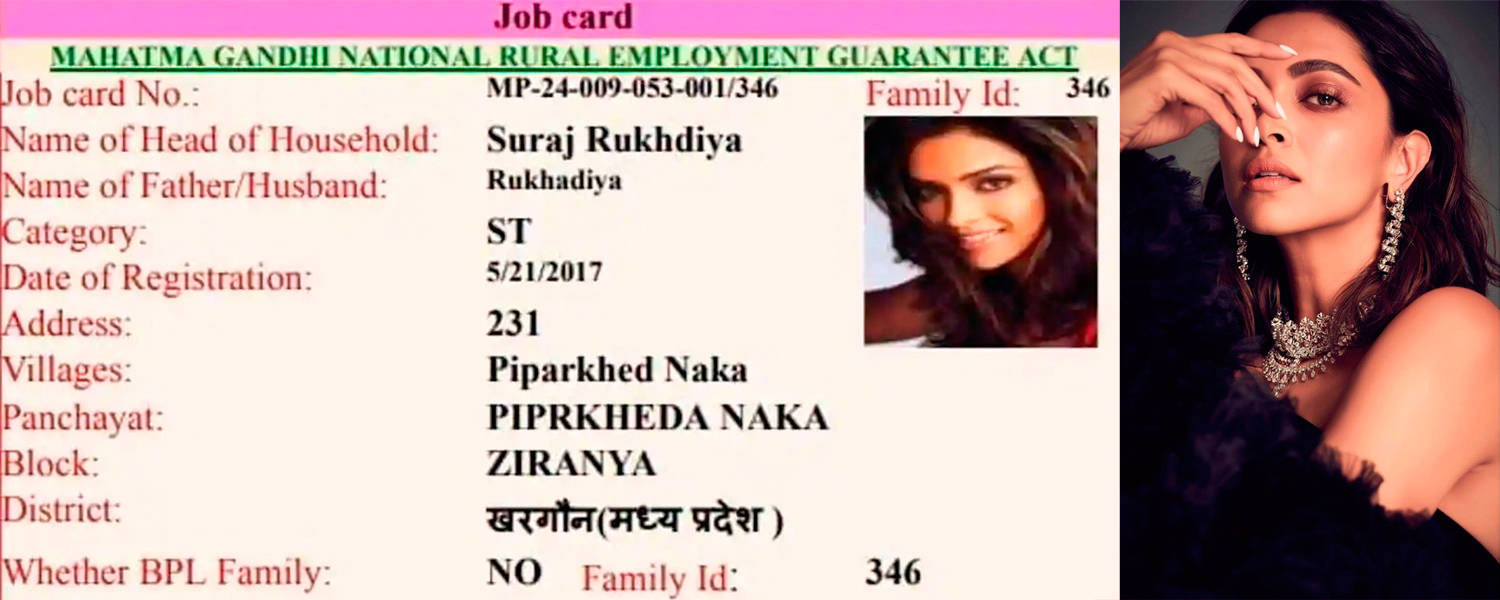 Deepika Padukone and Jacqueline Fernandez's pictures appear on NREGA job cards in Madhya Pradesh