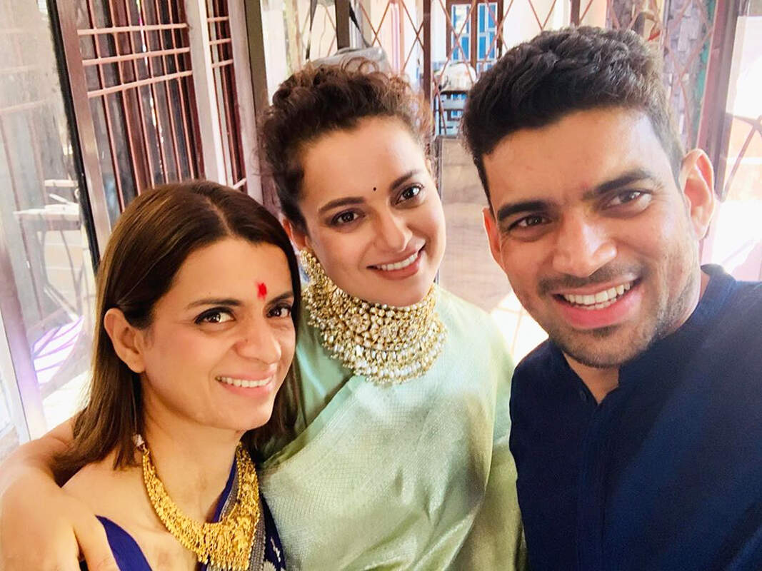 Pictures from Kangana Ranaut's brother's pre-wedding celebration