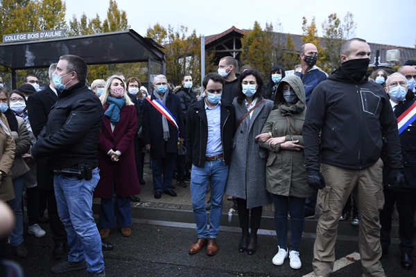 People Take Part In A Protest Against The Beheading Of History Teacher ...