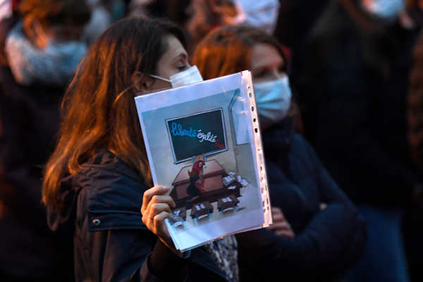 France: Thousands join protest against beheading of teacher for showing cartoons of Prophet Muhammad