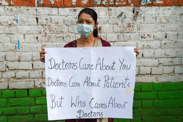Doctors hold protest over delayed salaries