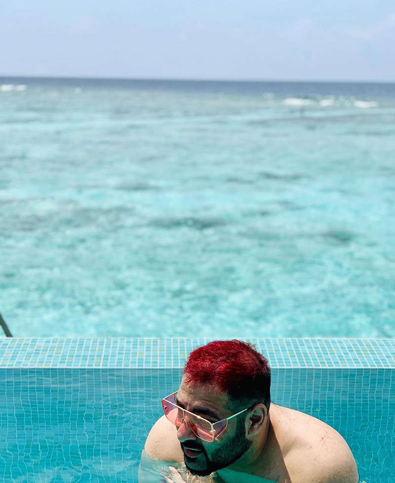Pictures of Badshah as his skin peels off during Maldives vacation