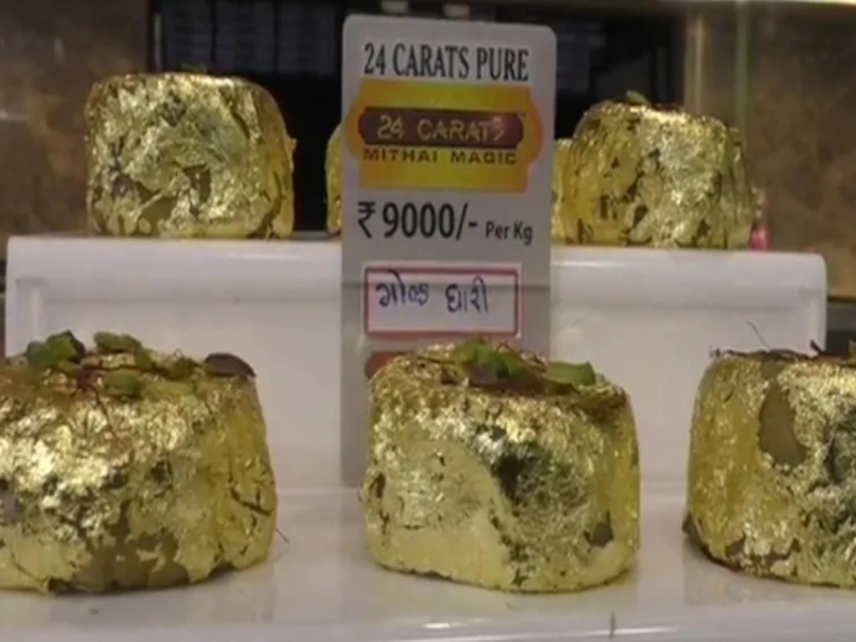 Ghari Price In Surat Gold Ghari–a dessert made of gold launched by Surat-based sweet seller
